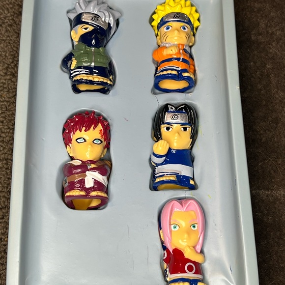 Toynami / Popy Naruto PVC Chibi Finger Puppets 2006 Rare Japan Sakura Kakashi - Picture 6 of 9